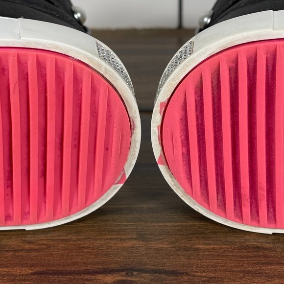 Skechers Street Shoutouts Youth Girl's Size 5 Shoes Black Pink High Top Sneaker - Picture 8 of 12